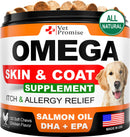 Omega 3 Fish Oil for Dog Skin and Coat - 120 count