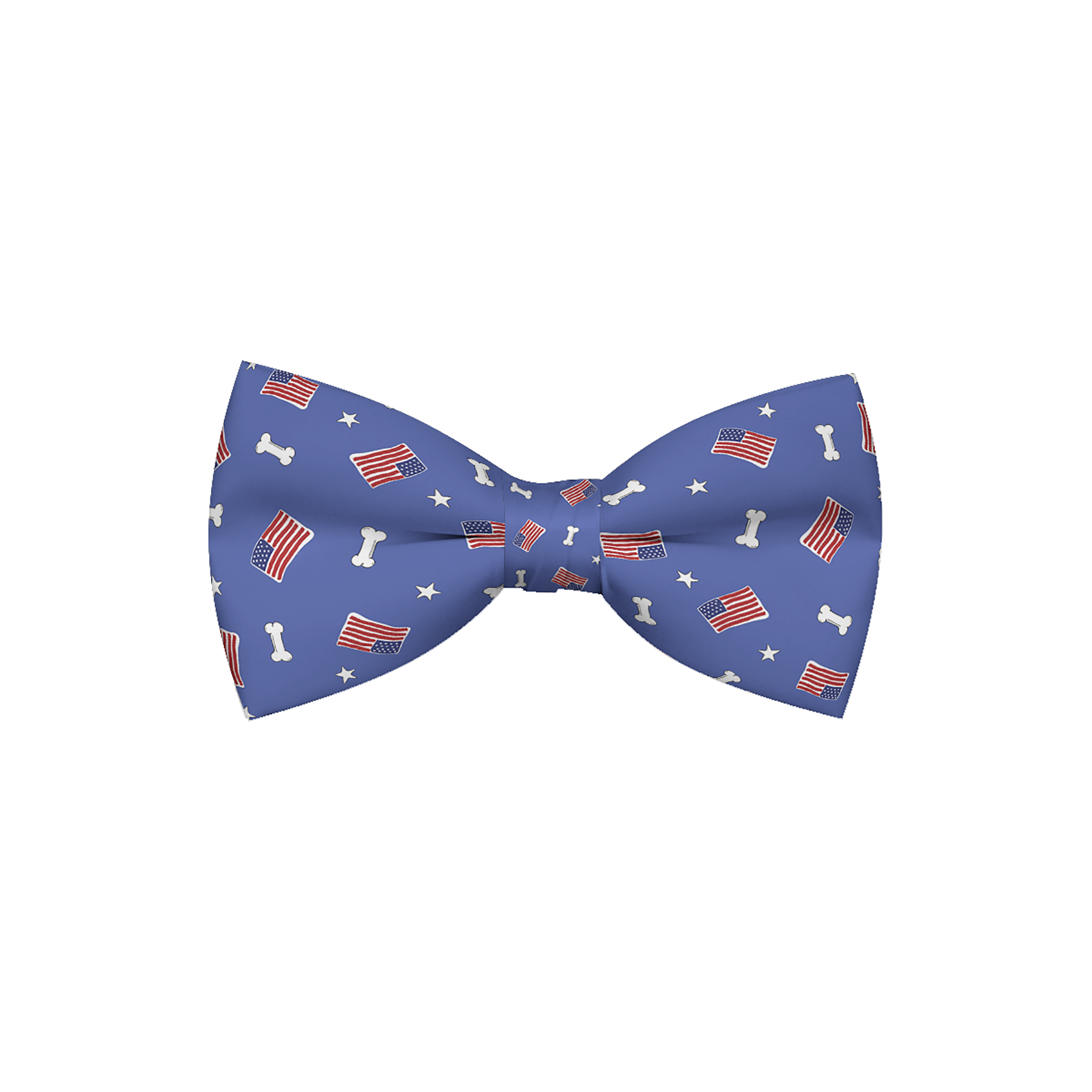 Red, White and Bones Bow Tie